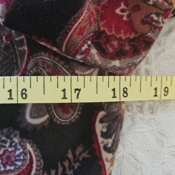 Talbots Women's Dark Brown Multi Paisley Jacket Size 4 - Picture 6 of 9